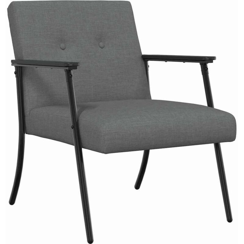 Armchair Dark Grey Fabric Vidaxl