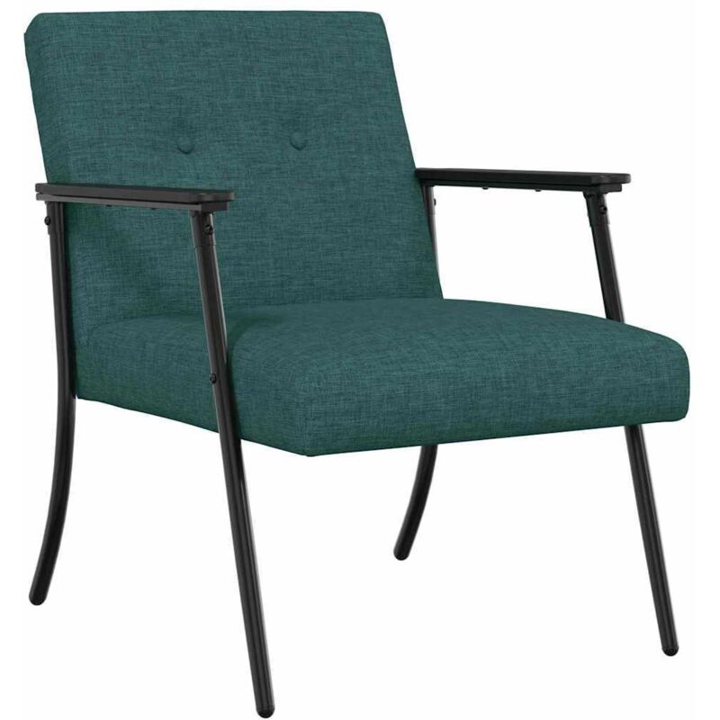 Armchair Dark Green Fabric Vidaxl