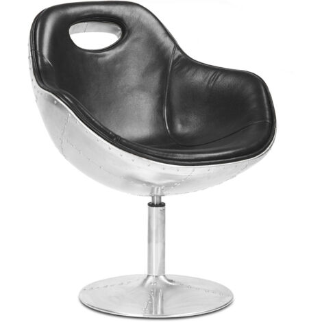 Armchair with Armrests - Aviator Style - Leather - Tulip