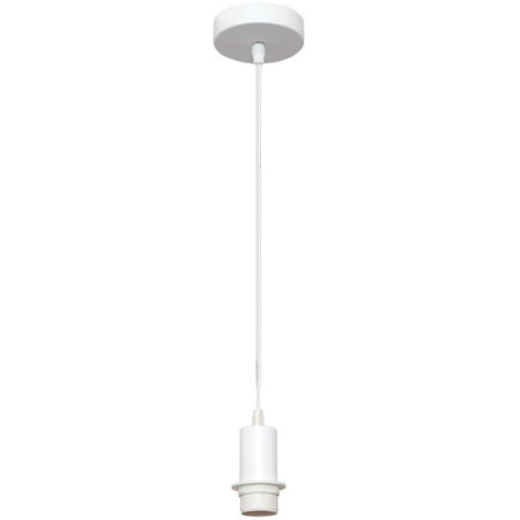 Arm.colgante p/pantalla cara 1xe27 blanco regx10x10 cm