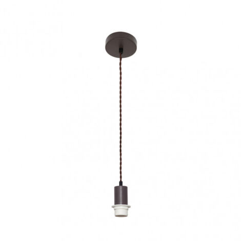 Arm.colgante P/pantalla Cara 1xe27 Marron/cuerda Regx10x10 Cm