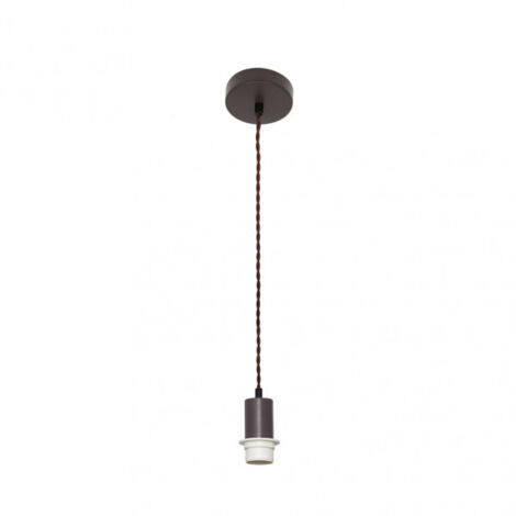 Arm.colgante p/pantalla cara 1xe27 marron/cuerda regx10x10 cm