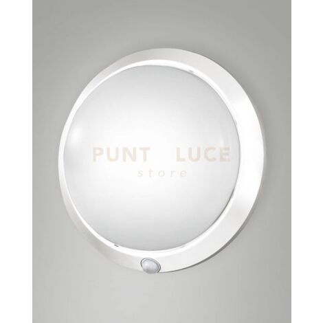 ARMILLA PLAFONIERA D.30CM  BIANCA IP44 1 LUCE ATTACCO E27 CON SENSORE MOVIMENTO