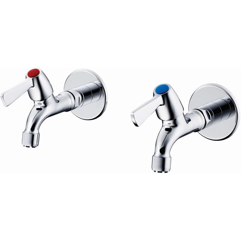 Alterna 21 Bib Lever Handles Taps Pair - Chrome - Armitage Shanks