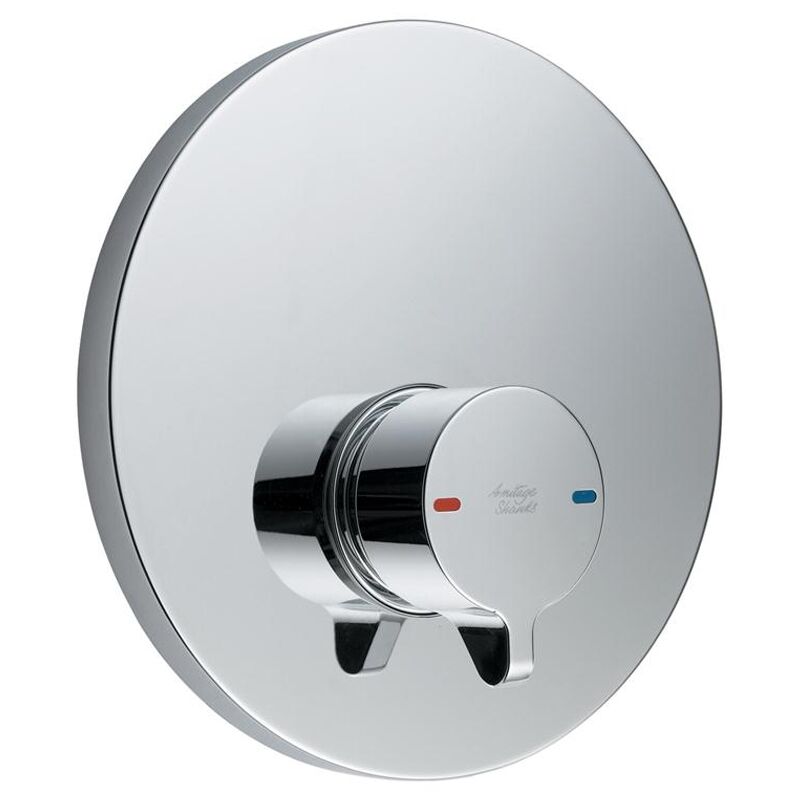 Avon 21 Self Closing Push Button Shower Valve with Concealing Plate - Chrome - Armitage Shanks
