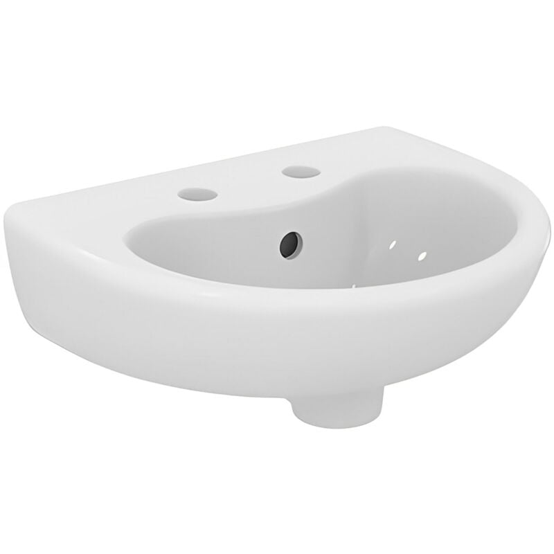 Contour 21 Basin with Overflow 400mm Wide - 2 Tap Hole - Armitage Shanks