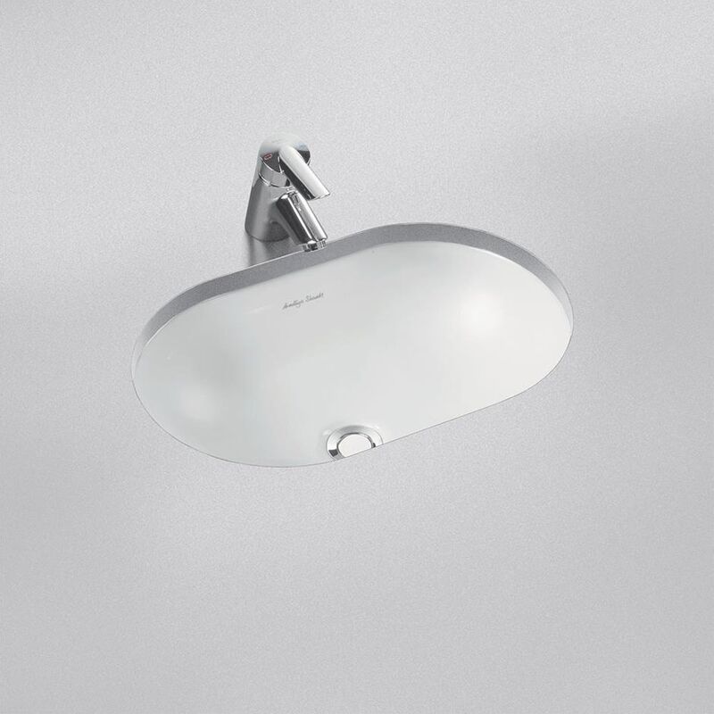 Marlow 21 Oval Under Countertop Basin with Overflow 550mm Wide - 0 Tap Hole - Armitage Shanks