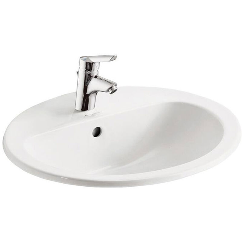 Orbit 21 Countertop Basin with Overflow 550mm Wide - 1 Tap Hole - Armitage Shanks
