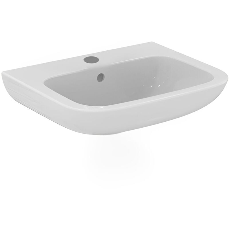 Portman 21 Wall Hung Basin with Overflow 600mm Wide - 1 Tap Hole - Armitage Shanks