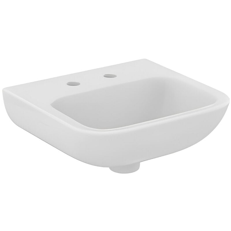 Portman 21 Wall Hung Cloakroom Basin No Overflow 400mm Wide - 2 Tap Hole - Armitage Shanks