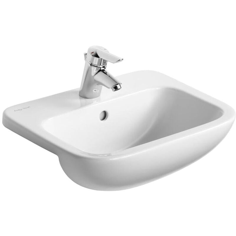 Profile 21 Semi Countertop Basin with Overflow 500mm Wide - 1 Tap Hole - Armitage Shanks