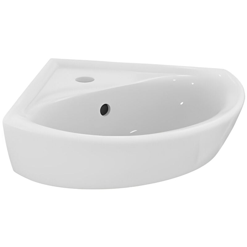 Sandringham 21 Wall Hung Corner Basin 480mm Wide 1 Tap Hole - Armitage Shanks