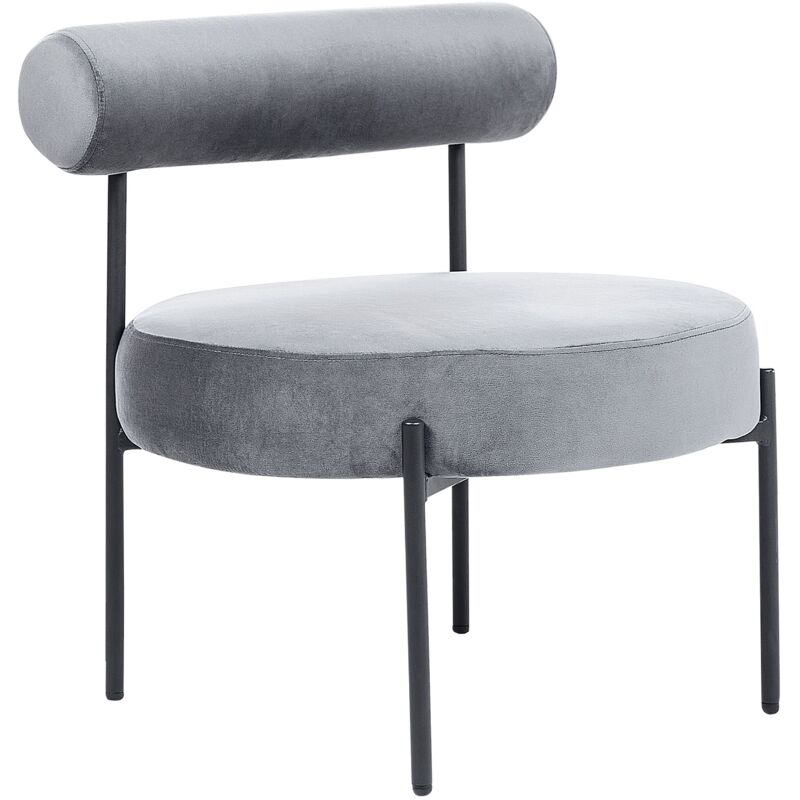 Beliani Armchair Alpha Velvet Grey