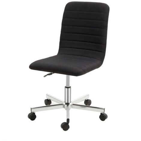 Armless Office Chair with Adjustable Height (Pack of 2) - Swivel - L62 x W54 x H90 cm - Black
