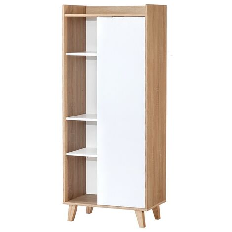 Armoire 1 porte 2178 – Chêne blanc – 3 étagères ajustables – Hauteur 60 cm – Largeur 25 cm – Profondeur 37,8 cm – Topkit