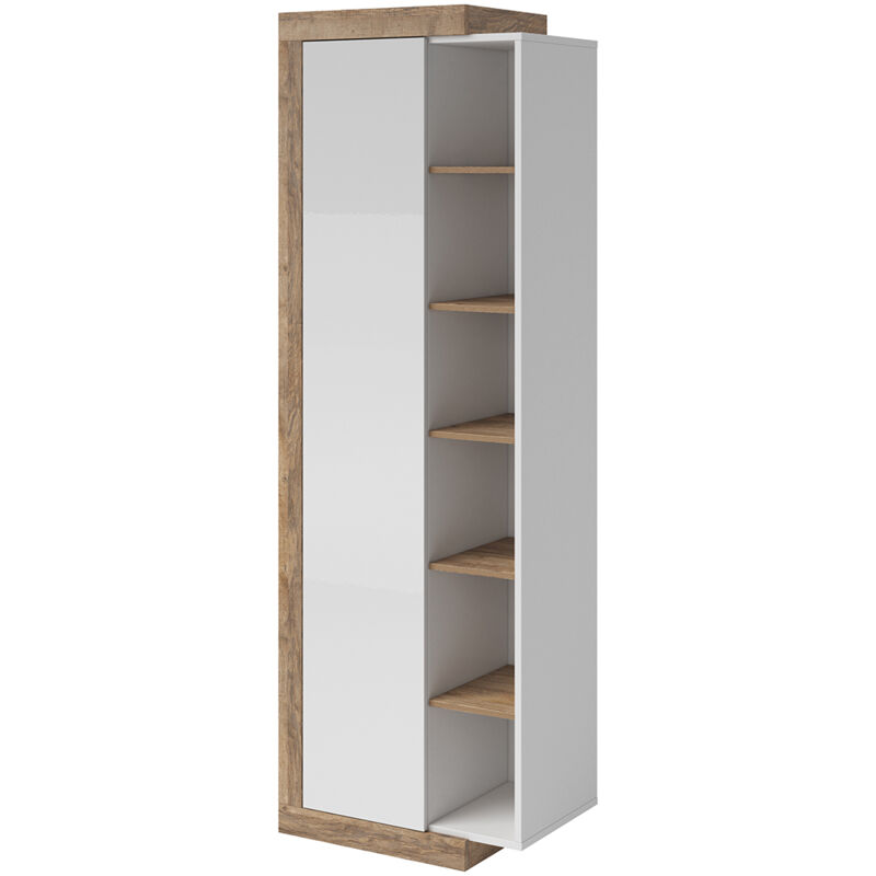 Petits-meubles - Armoire 1 porte Azior Blanc et Bois