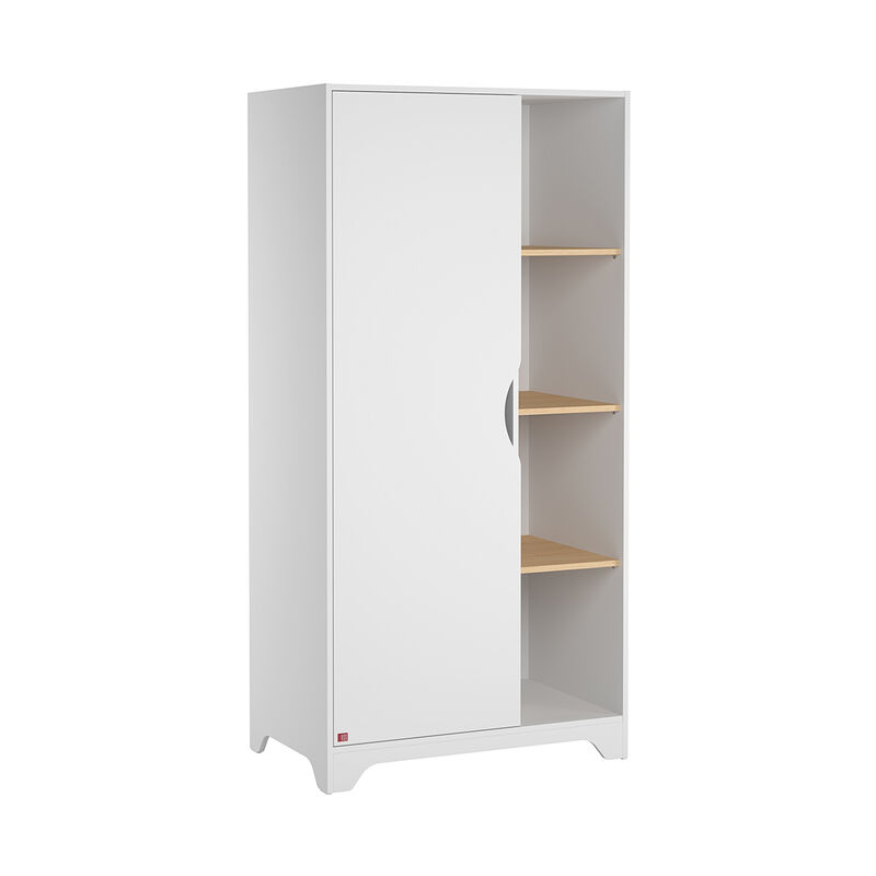 Armoire 1 porte VOX Leaf Blanc et bois