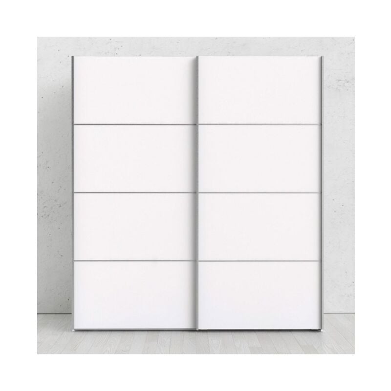 Armoire blanc mat avec 2 portes 182X200 h cm - Sassari
