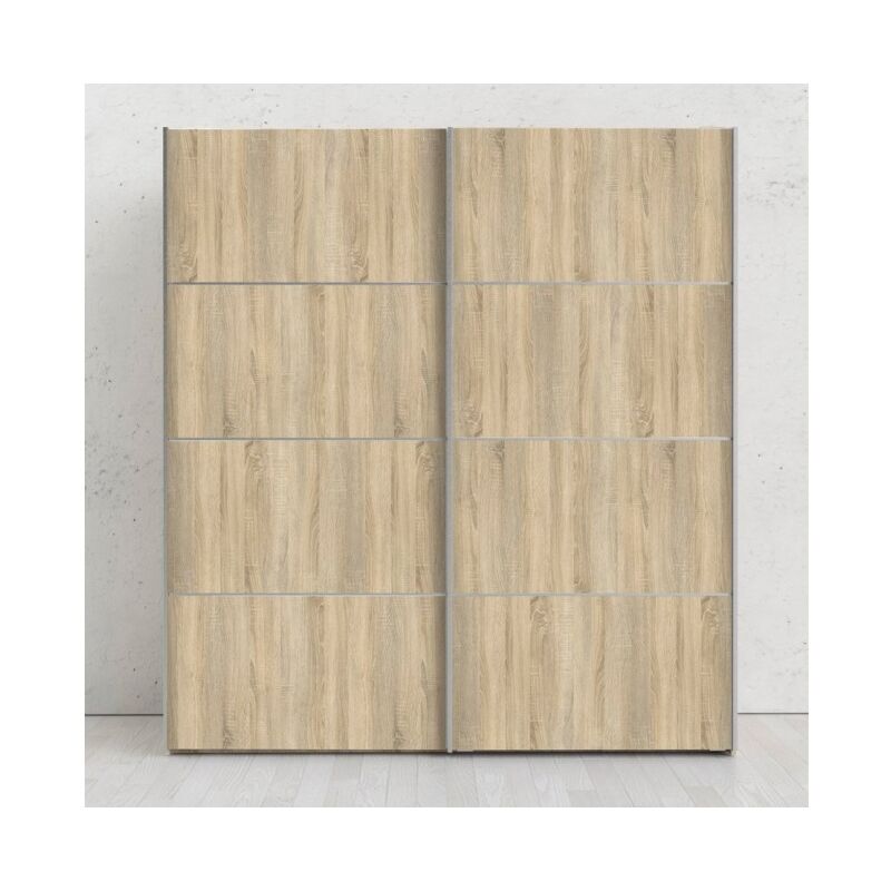 Abitare - Armoire avec deux portes coulissantes en chêne 182x200 cm - Sassari