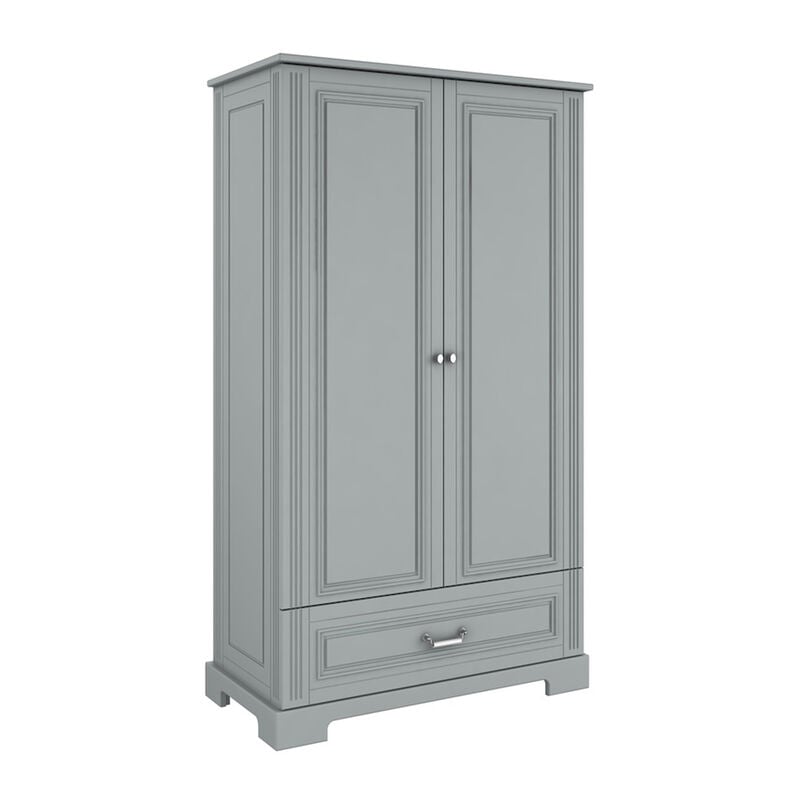 Armoire 2 portes 1 tiroir Bellamy Ines Gris