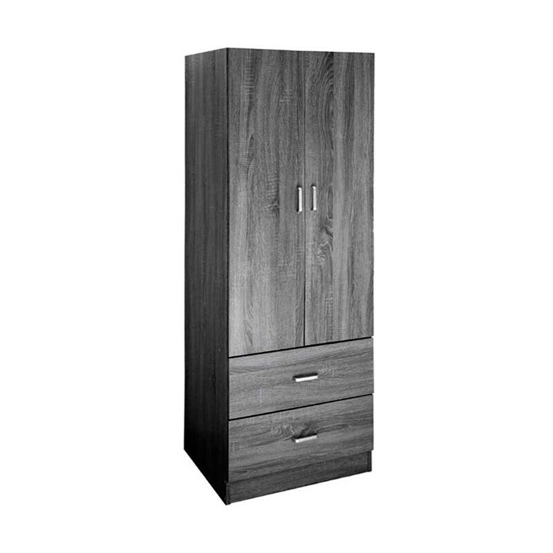 Armoire de chambre à coucher avec deux portes et deux tiroirs cm 60 x 42 x 180 h
