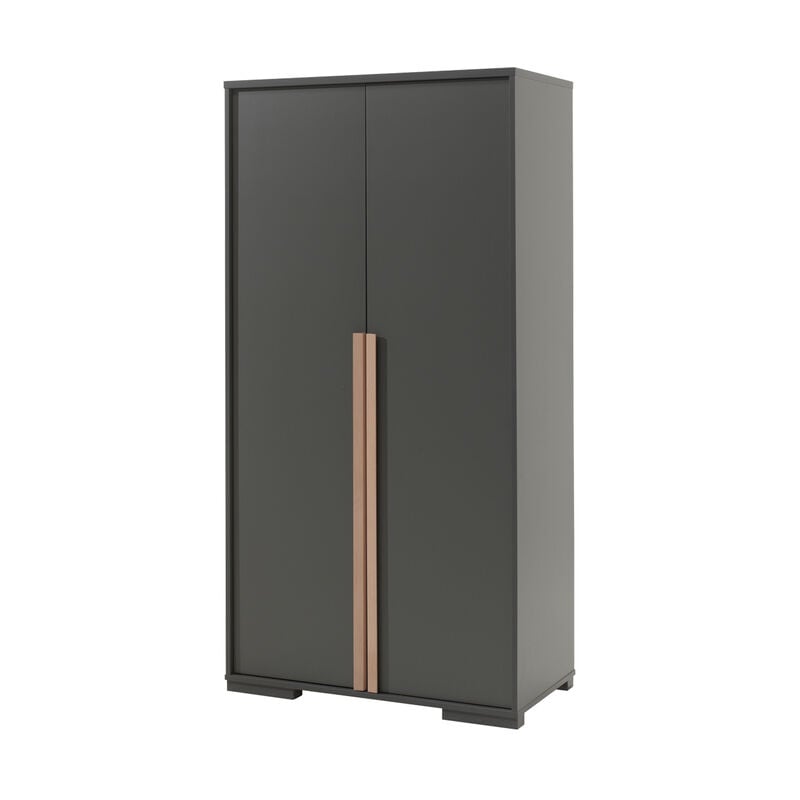 Armoire 2 portes Vipack London - Anthracite