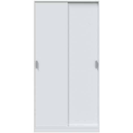Armoire 2 portes coulissantes 100x50x200 cm blanc