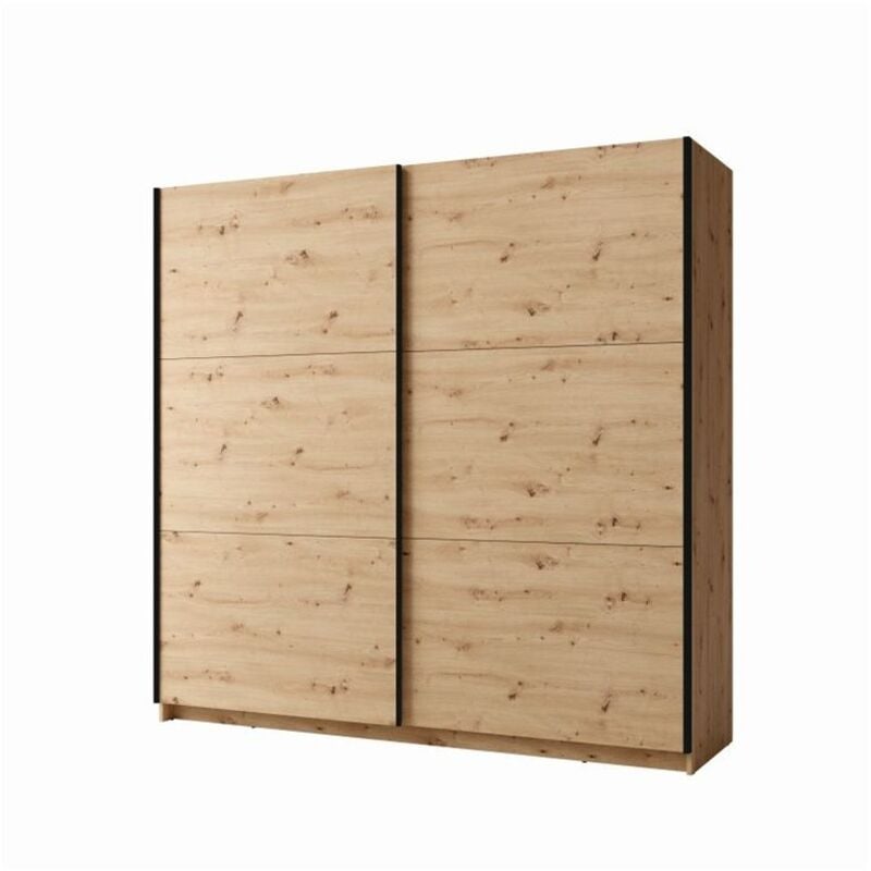 Armoire 2 portes coulissantes 200 cm - chêne - Collection ARSALA