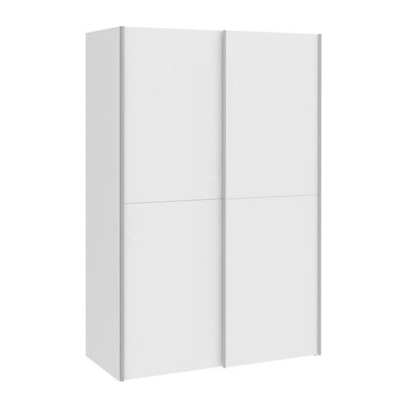 Les Tendances - Armoire 2 portes coulissantes - Blanc mat - l 120 x p 61,2 x h 190,5 cm - ozzula