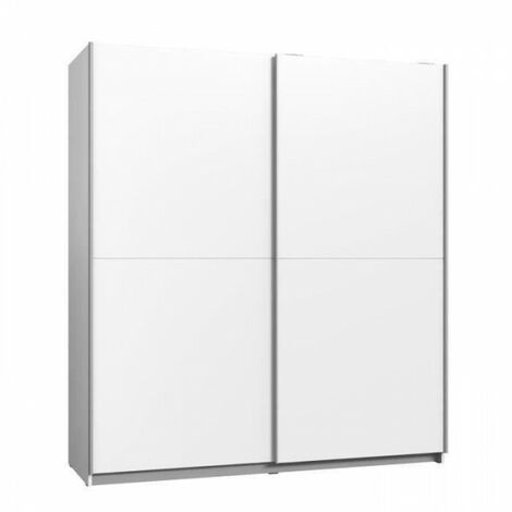 Armoire 2 portes coulissantes – Panneaux de particules blanc – Dimensions L 170,3 x P 61,2 x H 190,5 cm – Charge max 100 kg
