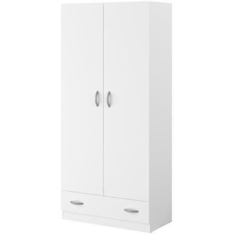 Les Tendances - varia Armoire 2 portes decor blanc L78 cm
