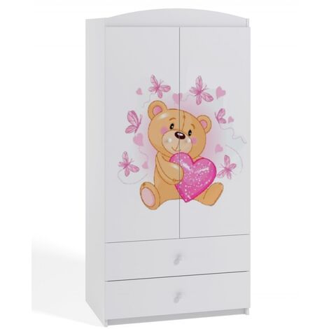 Armoire 2 portes enfant papillons Drimy