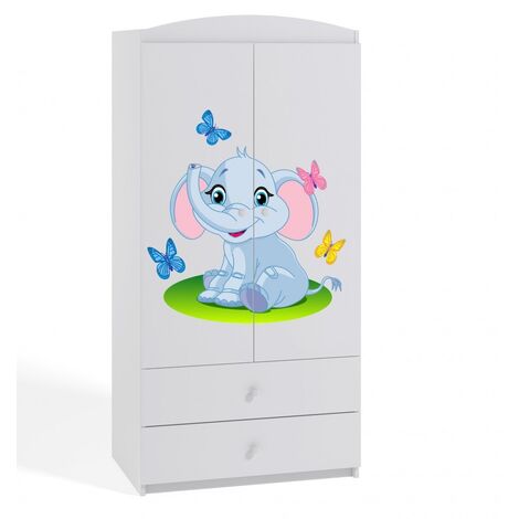 Armoire 2 portes enfant petit éléphant Drimy