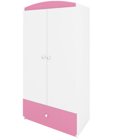 Armoire 2 portes enfant rose Drimy