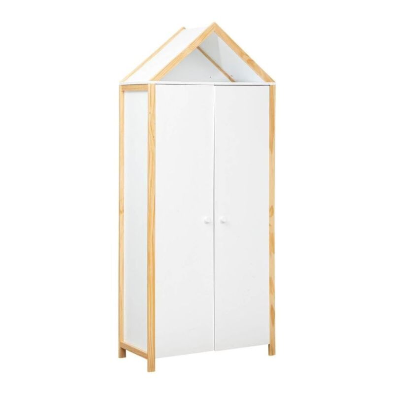 Armoire 2 Portes Kima 86cm Blanc