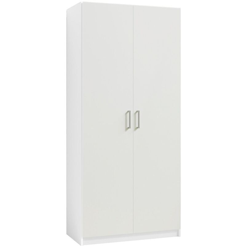 Armoire 2 portes - L92 cm - Blanc - BELOMY