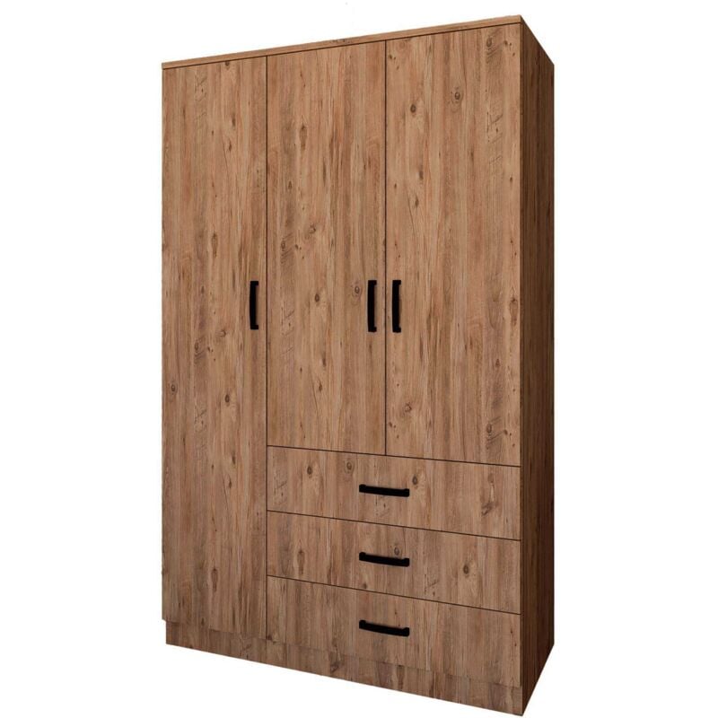 Asir Group Llc - Armoire 3 portes 3 tiroir en aggloméré Easy