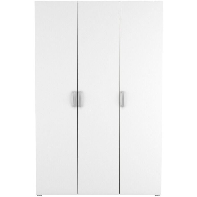 Calicosy - Armoire 3 Portes avec Penderie et Lingère L119,1 cm - Nano