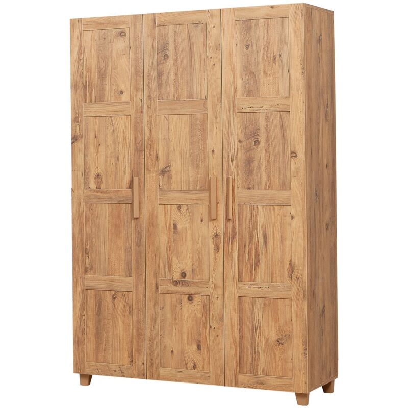 Armoire 3 portes Thoris L120cm Bois clair Armoire 3 portes Thoris L120cm Bois clair