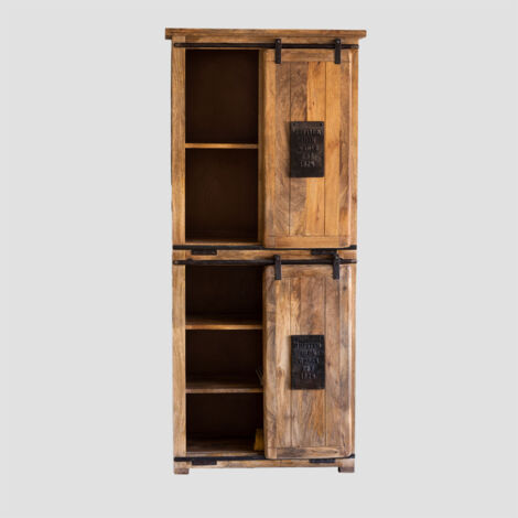 Armoire à 2 portes coulissantes en bois de manguier Uain SKLUM