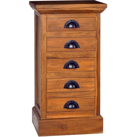 vidaXL Bois de Teck Solide Armoire Commode Buffet Rangement Multi-taille