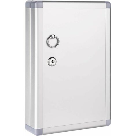 Armoire à avec 24 clés emplacements, argenté, 12.5 x 8.5 x 2.45 in