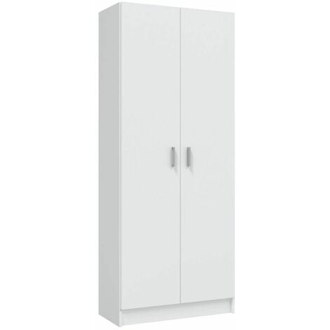 HABITDESIGN Armoire à balais Barcelona 2 portes 73 cm (largeur) x 180 cm (hauteur) x 37 cm (profondeur)