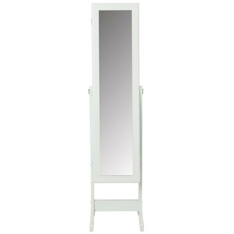 Armoire à Bijoux Miroir 145cm Blanc