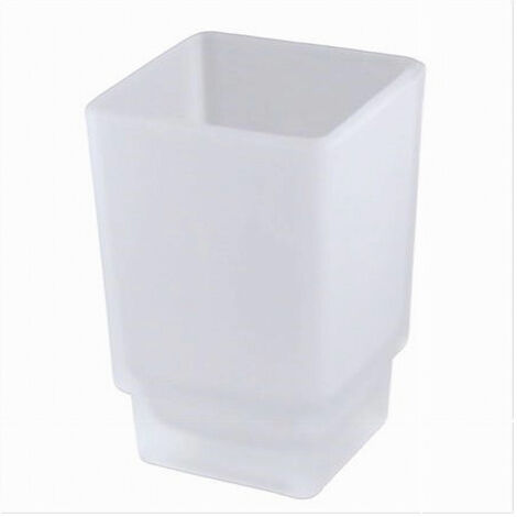 Armoire à Brosse à Dents En Verre D'essuie-glace De Verre Satin Cube Accessoires De Salle De Bain 87263