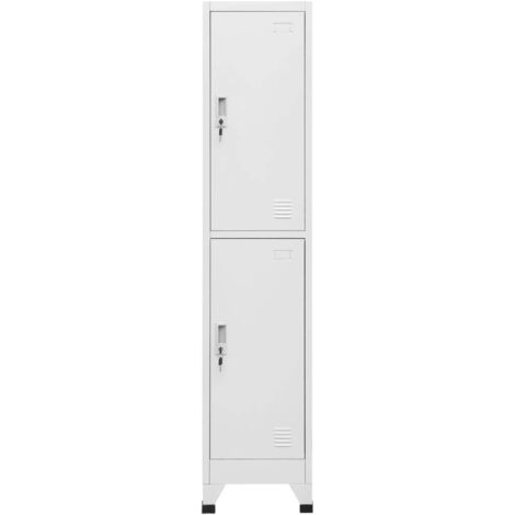 Armoire à casier Design moderne, Armoire Etagère de rangement, avec 2 compartiments 38x45x180 cm OIB3363E