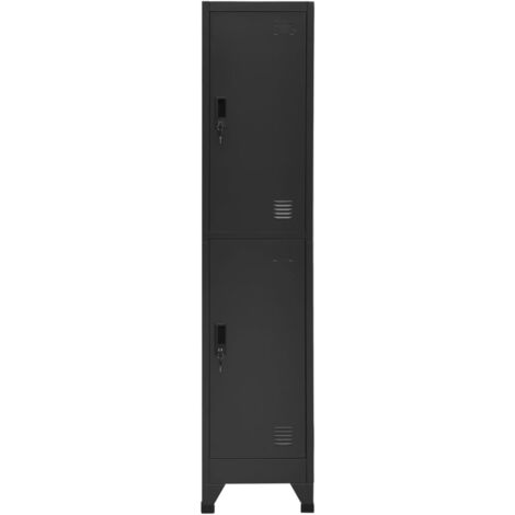 Armoire à casier Vestiaire Rangements Anthracite 38x45x180 cm Acier -82527