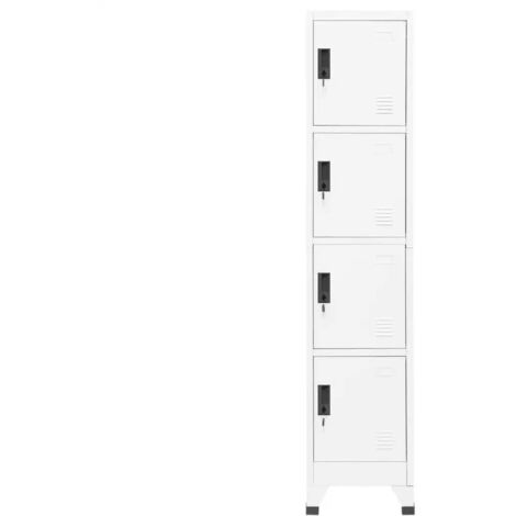 Armoire à casier Vestiaire Rangements Blanc 38x45x180 cm Acier -11078