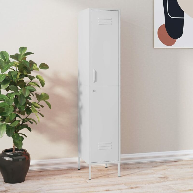 Vidaxl - Armoire à casiers Blanc 35x46x180 cm Acier