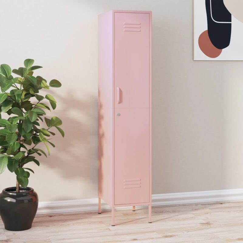 Vidaxl - Armoire à casiers Rose 35x46x180 cm Acier